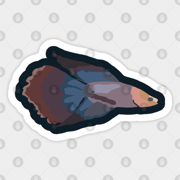 Betta Fish Sticker by Gold Star Creative